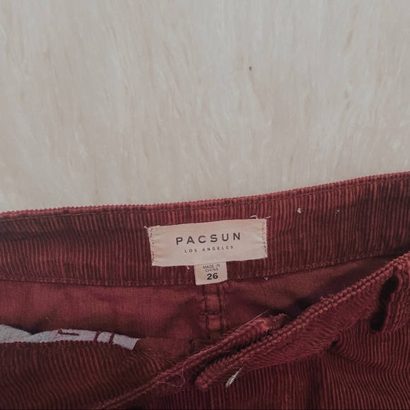 Corduroy Maroon PacSun Skirt - Picture 2 of 3